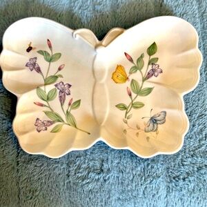 Lenox Butterfly Meadow Floral Dish Hors Douevre Plate
